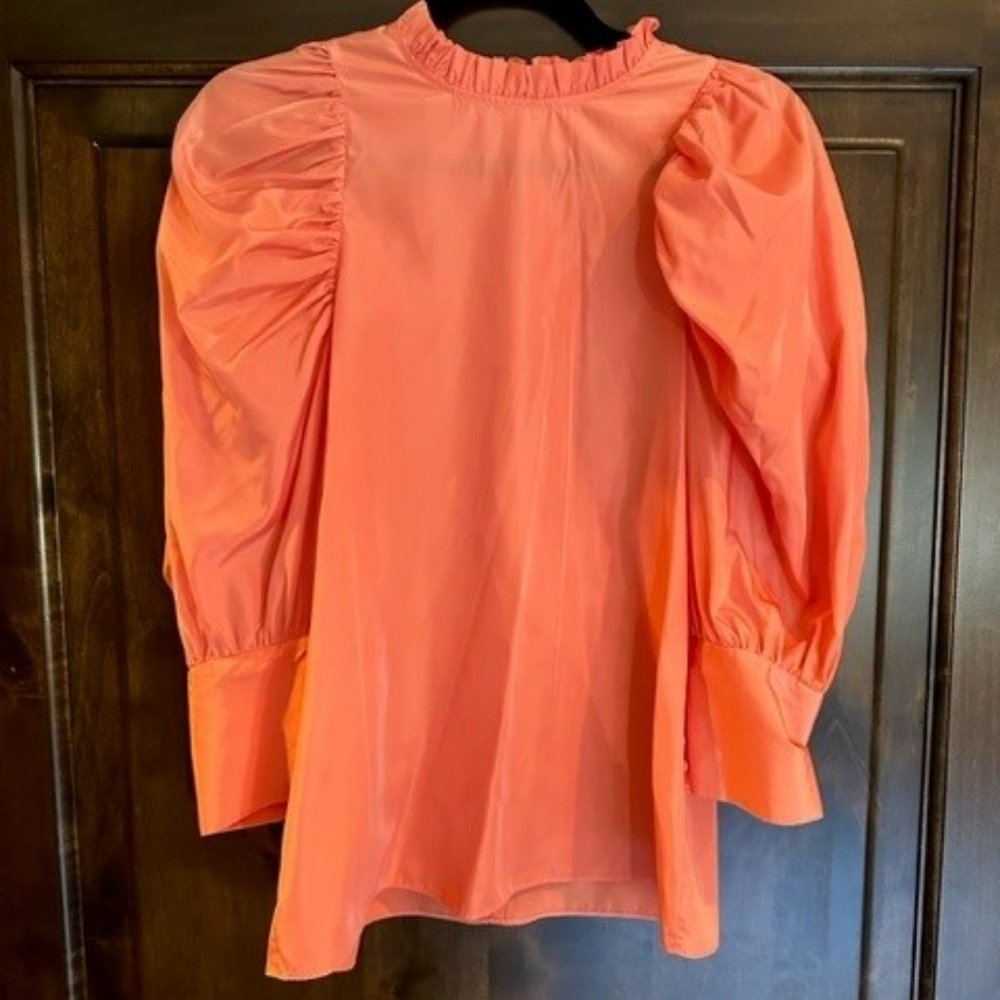 Hofmann Copenhagen orange ruffle sleeve top size 36 (xs, s)